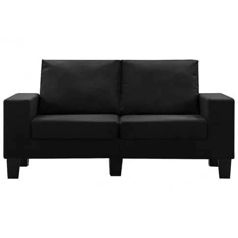 Ponadczasowa dwuosobowa sofa czarna Lurra 2Q