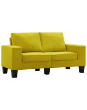 Ponadczasowa dwuosobowa żółta sofa - Lurra 2Q w sklepie Edinos.pl