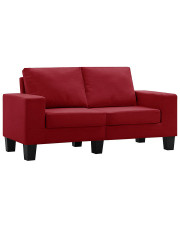 2-osobowa sofa z podłokietnikami, czerwone wino - Lurra 2Q w sklepie Edinos.pl