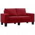 2-osobowa sofa z podłokietnikami, czerwone wino - Lurra 2Q