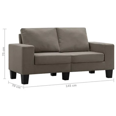 Ponadczasowa dwuosobowa sofa taupe Lurra 2Q