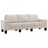 Trzyosobowa kremowa sofa z poduszkami - Lurra 3Q