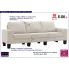 Ponadczasowa trzyosobowa sofa kremowa Lurra 3Q