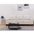 Ponadczasowa trzyosobowa sofa kremowa Lurra 3Q