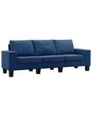 Trzyosobowa niebieska sofa z podłokietnikami - Lurra 3Q w sklepie Edinos.pl