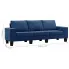 Ponadczasowa trzyosobowa sofa niebieska Lurra 3Q