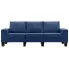 Ponadczasowa trzyosobowa sofa niebieska Lurra 3Q