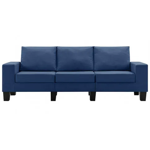 Ponadczasowa trzyosobowa sofa niebieska Lurra 3Q