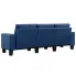 Ponadczasowa trzyosobowa sofa niebieska Lurra 3Q