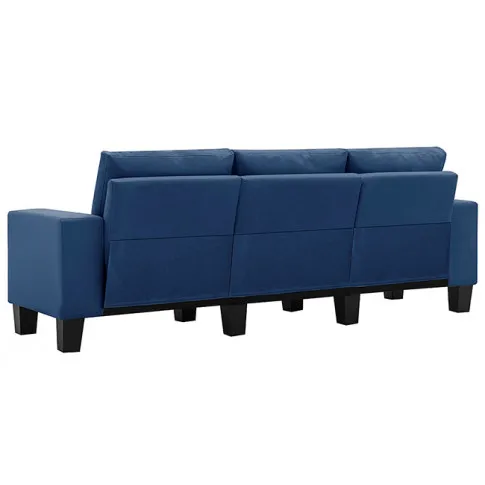 Ponadczasowa trzyosobowa sofa niebieska Lurra 3Q