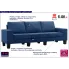 Ponadczasowa trzyosobowa sofa niebieska Lurra 3Q