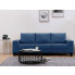 Ponadczasowa trzyosobowa sofa niebieska Lurra 3Q