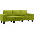 Trzyosobowa zielona sofa z poduszkami - Lurra 3Q