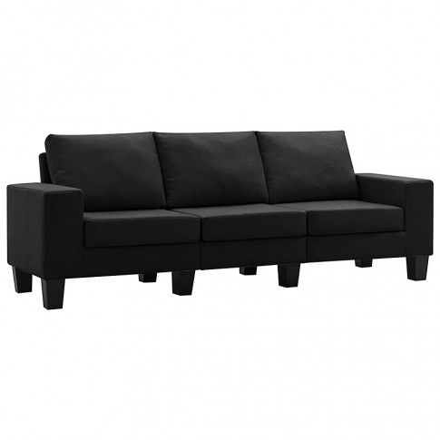 ponadczasowa trzyosobowa sofa lurra3q czarna