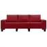 Ponadczasowa trzyosobowa sofa czerwona Lurra 3Q