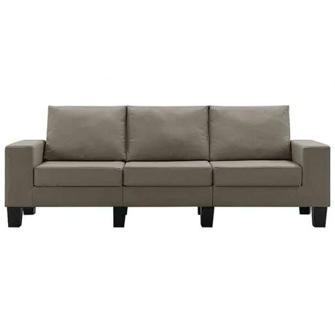 Ponadczasowa trzyosobowa sofa taupe Lurra 3Q