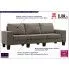 Ponadczasowa trzyosobowa sofa taupe Lurra 3Q