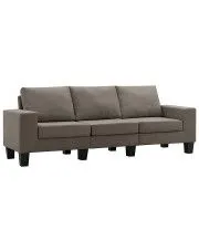 Ponadczasowa trzyosobowa sofa taupe - Lurra 3Q w sklepie Edinos.pl