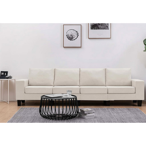 Ponadczasowa 4-osobowa kremowa sofa Lurra 4Q