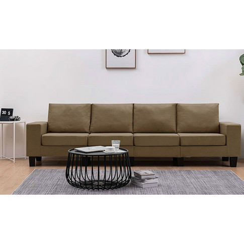 Ponadczasowa 4-osobowa sofa brązowa Lurra 4Q