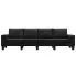 4-osobowa sofa czarna Lurra 4Q