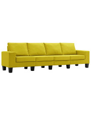 Ponadczasowa 4-osobowa żółta sofa - Lurra 4Q w sklepie Edinos.pl