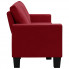 Ponadczasowa 4-osobowa sofa czerwona Lurra 4Q