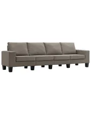 Ponadczasowa 4-osobowa sofa taupe - Lurra 4Q