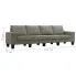 Ponadczasowa 4-osobowa sofa taupe Lurra 4Q