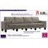 Ponadczasowa 4-osobowa sofa taupe Lurra 4Q