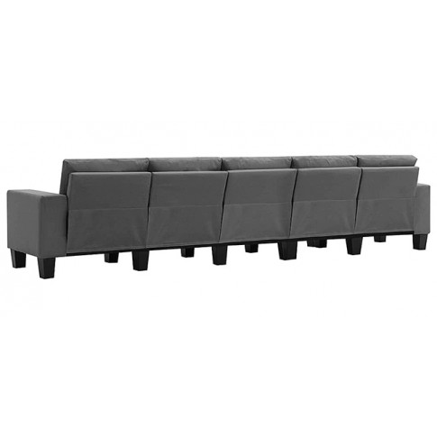 Ponadczasowa 5-osobowa sofa ciemnoszara Lurra 5Q
