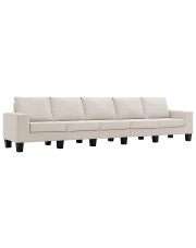 Ponadczasowa 5-osobowa kremowa sofa - Lurra 5Q w sklepie Edinos.pl