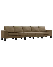 Ponadczasowa 5-osobowa brązowa sofa - Lurra 5Q w sklepie Edinos.pl
