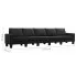 5-osobowa sofa z po5-osobowa sofa czarna Lurra 5Q