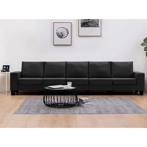 5-osobowa sofa z po5-osobowa sofa czarna Lurra 5Q