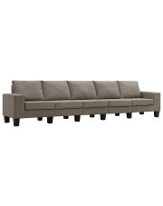 5-osobowa sofa z poduszkami taupe - Lurra 5Q w sklepie Edinos.pl