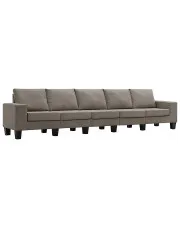 5-osobowa sofa z poduszkami taupe - Lurra 5Q