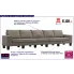 Ponadczasowa 5-osobowa sofa taupe Lurra 5Q