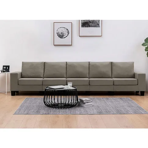 Ponadczasowa 5-osobowa sofa taupe Lurra 5Q