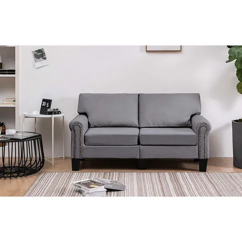 Luksusowa dwuosobowa sofa jasnoszara Alaia 2X 