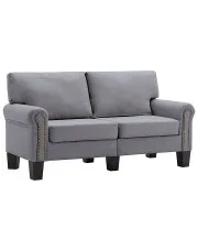 Luksusowa dwuosobowa sofa jasnoszara - Alaia 2X