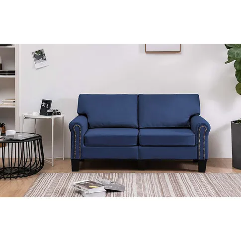 Luksusowa dwuosobowa sofa niebieska Alaia 2X