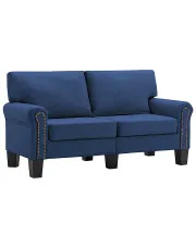 Luksusowa dwuosobowa sofa niebieska - Alaia 2X w sklepie Edinos.pl