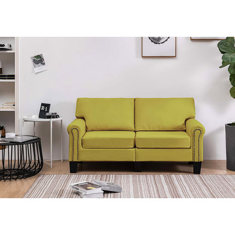 Luksusowa dwuosobowa sofa zielona Alaia 2X