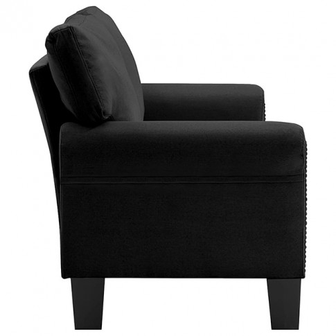 Luksusowa dwuosobowa sofa czarna Alaia 2X 