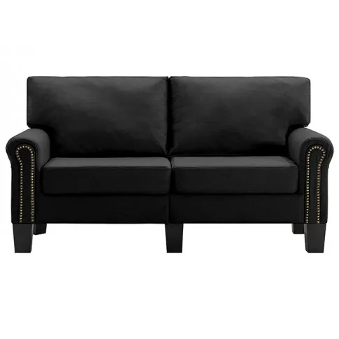 Luksusowa dwuosobowa sofa czarna Alaia 2X 