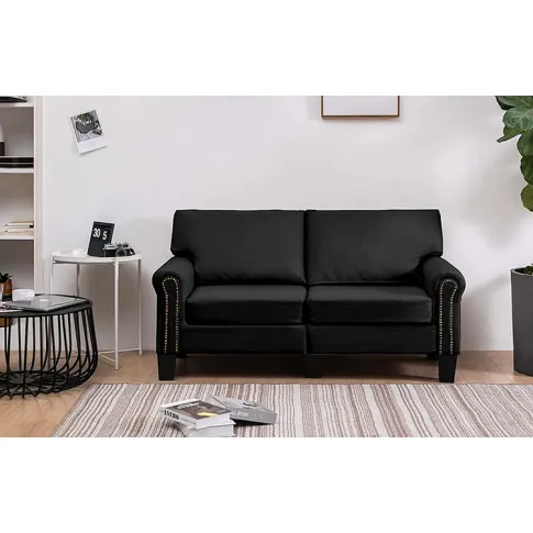 Luksusowa dwuosobowa sofa czarna Alaia 2X 