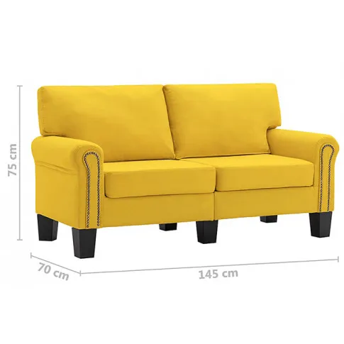 Dwuosobowa żółta sofa Alaia 2X 