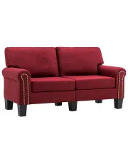 Luksusowa dwuosobowa sofa czerwone wino - Alaia 2X