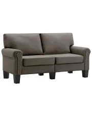 Luksusowa dwuosobowa sofa taupe - Alaia 2X w sklepie Edinos.pl